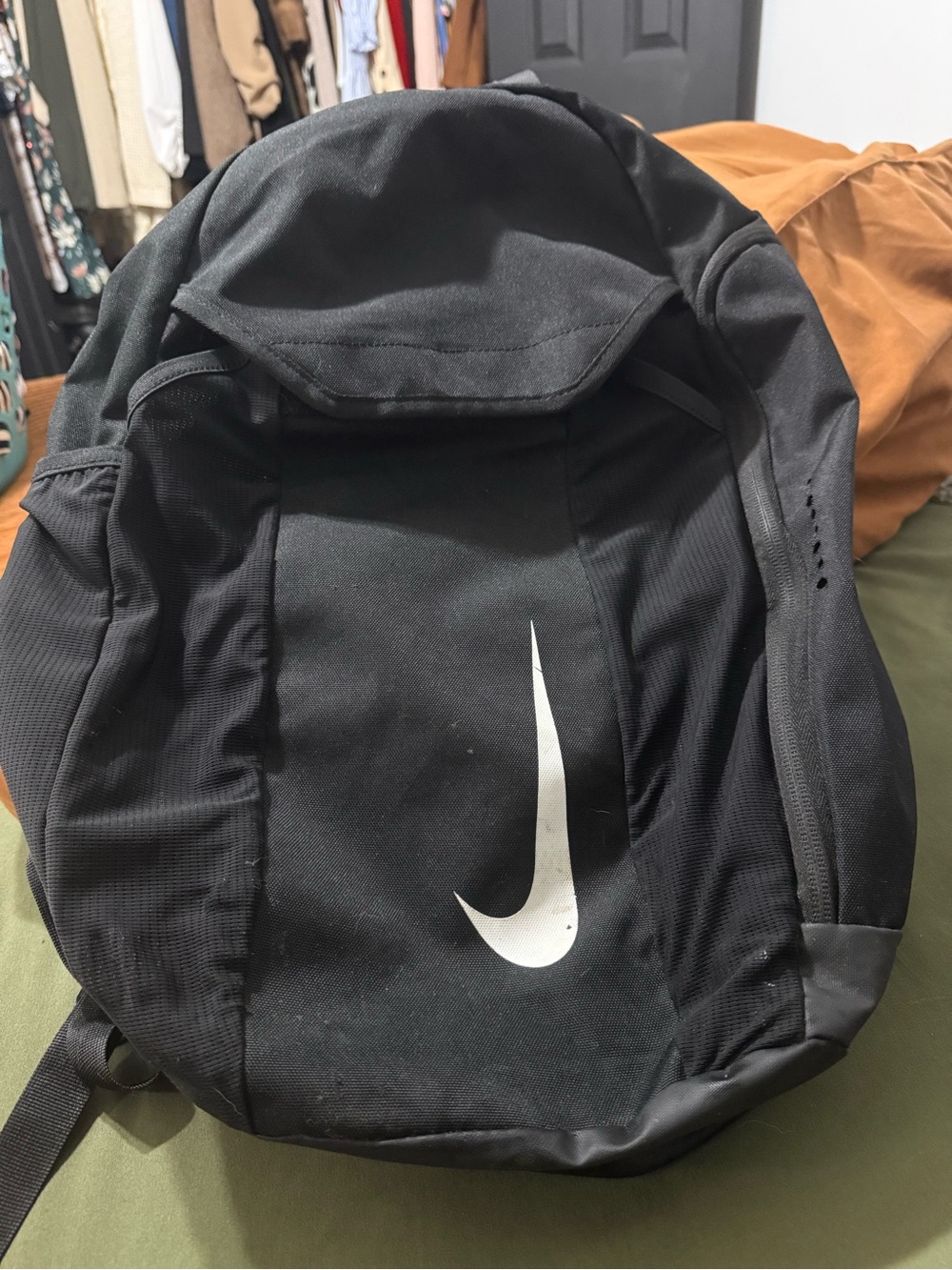 Nike Black Backpack with White Swoosh